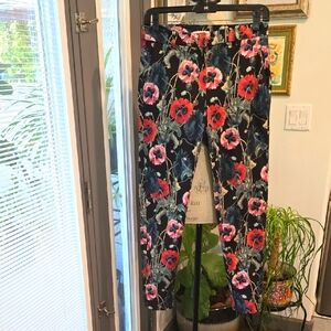 H&M Dark Floral Slacks